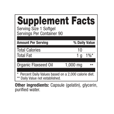 Flax Seed Oil 1000mg 90ct