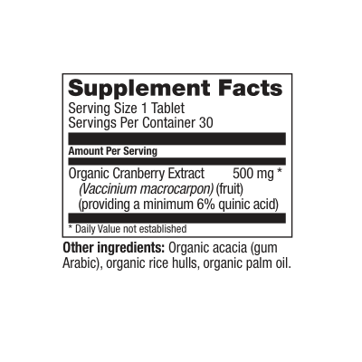 Organic Cranberry 500mg 30ct