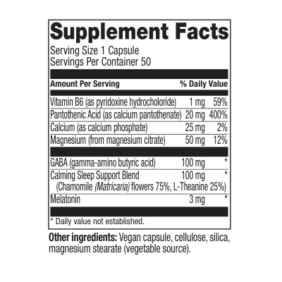 Sleep Support with Melatonin 50ct