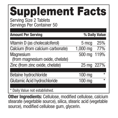 Cal-Mag-Zinc with Vitamin D3 100ct
