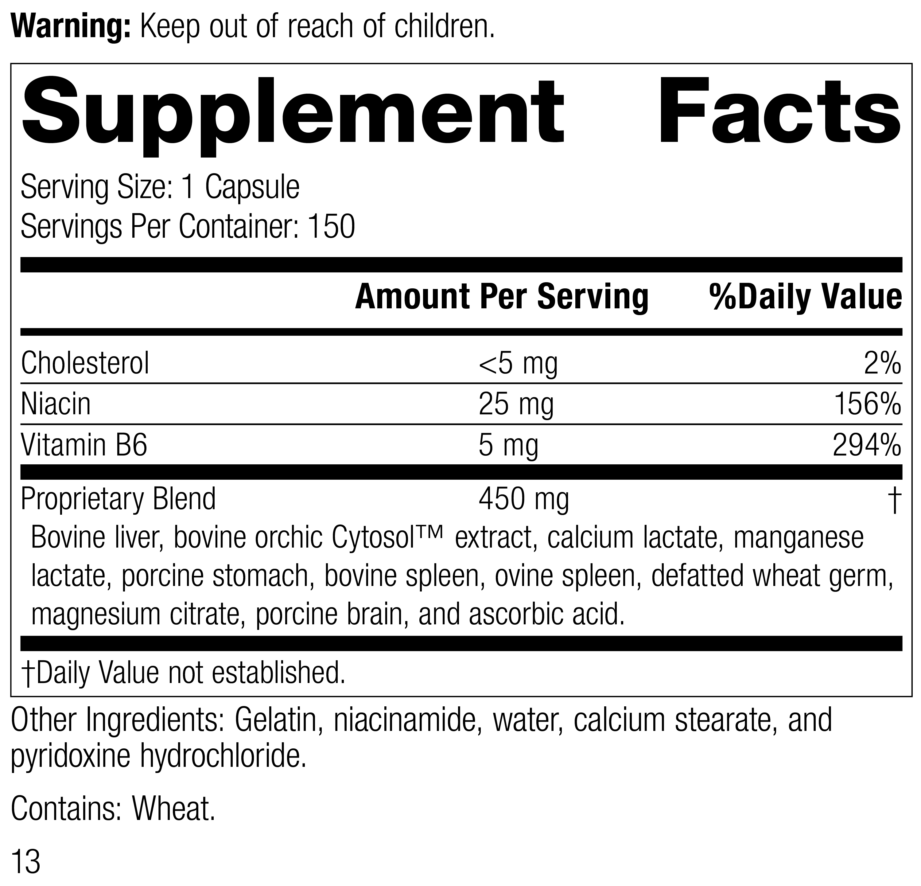 Orchex®, 150 Capsules, Rev 12, Product Label