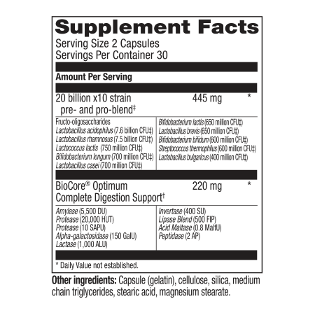 Probiotic Digestive Support 60ct