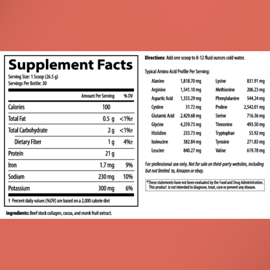 Beef Collagen Protein Dark Chocolate Powder