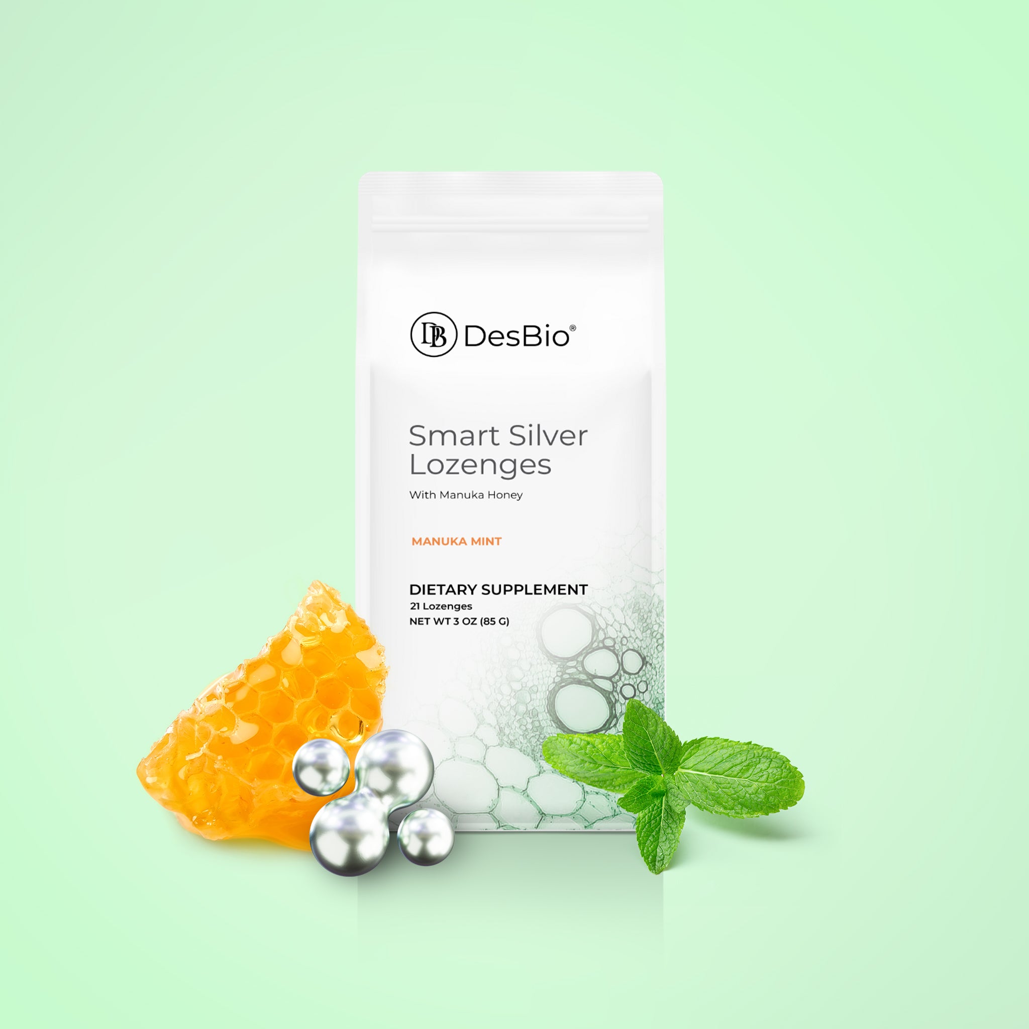 Smart Silver Manuka Mint Lozenges 21ct